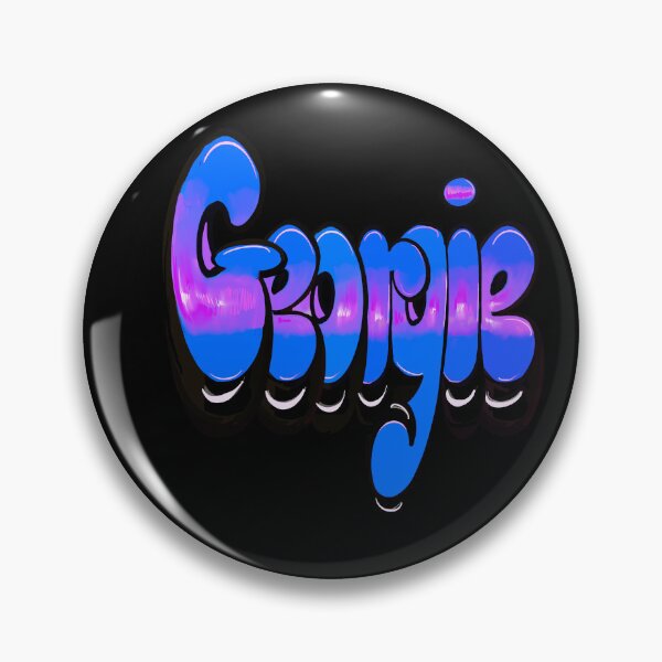 Item preview, Georgie Name Graffiti Throwie Retro Blue Purple Street Art dark background  designed and sold by Artonmytee.