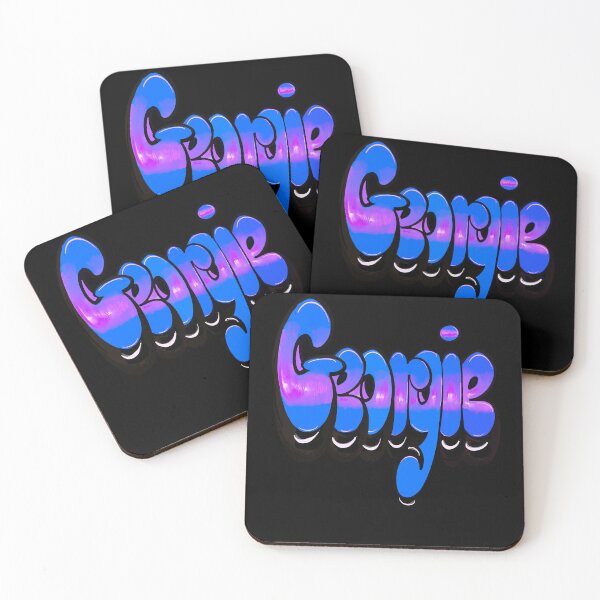 Item preview, Georgie Name Graffiti Throwie Retro Blue Purple Street Art dark background  designed and sold by Artonmytee.