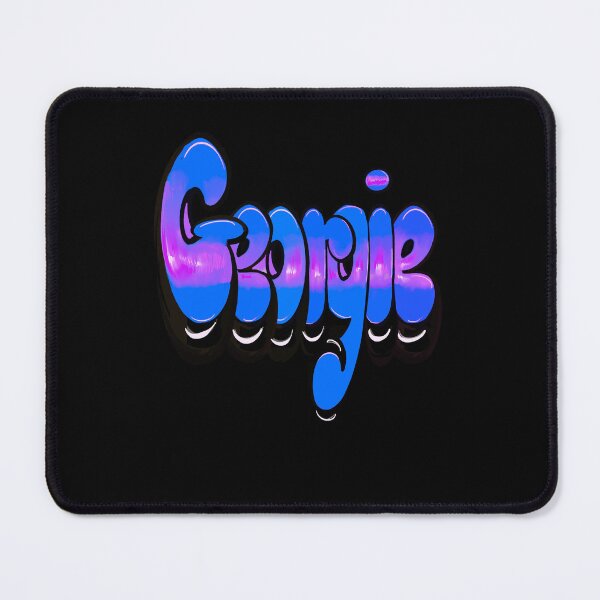 Item preview, Georgie Name Graffiti Throwie Retro Blue Purple Street Art dark background designed and sold by Artonmytee.