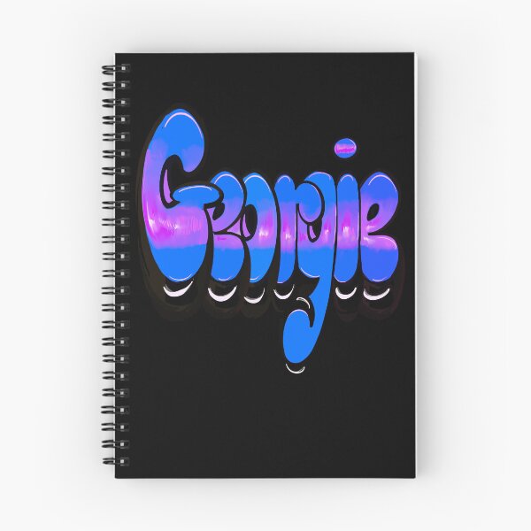 Item preview, Georgie Name Graffiti Throwie Retro Blue Purple Street Art dark background  designed and sold by Artonmytee.