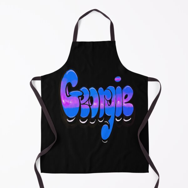 Item preview, Georgie Name Graffiti Throwie Retro Blue Purple Street Art dark background designed and sold by Artonmytee.