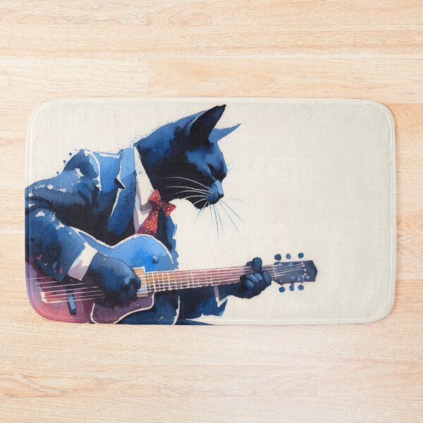 Item preview, Guitar Cat Watercolour designed and sold by KenRinkel.