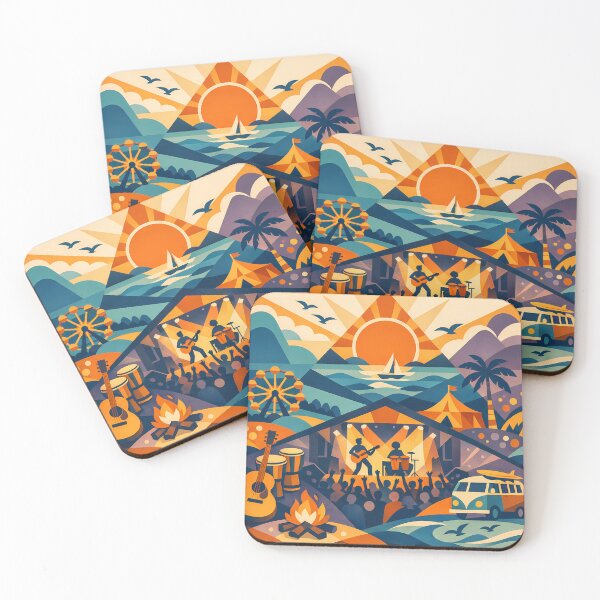 Item preview, Geometric Music Festival by the Sea designed and sold by InkSmithery.