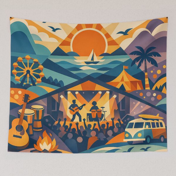 Item preview, Geometric Music Festival by the Sea designed and sold by InkSmithery.