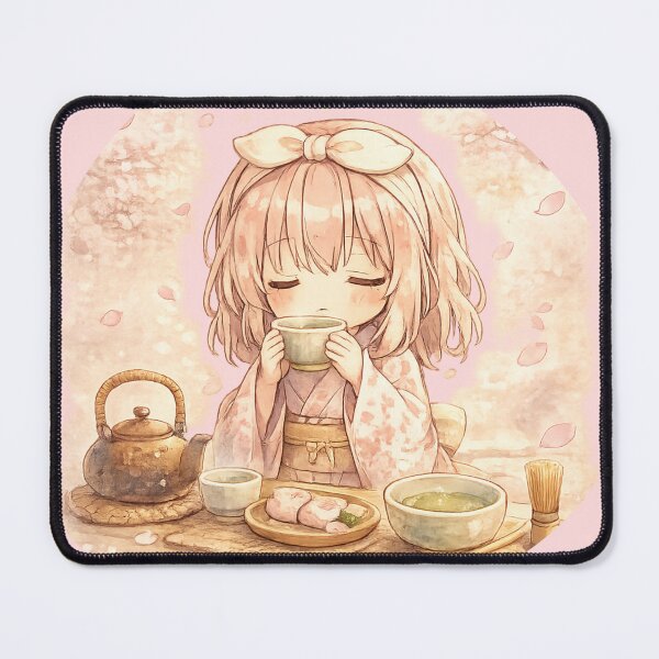 Item preview, Funny Kawaii Anime Tea Drinking Girl Emotional Support Tea Lover Gift For Cozy Girls designed and sold by Im-Ara.