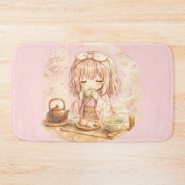 Item preview, Funny Kawaii Anime Tea Drinking Girl Emotional Support Tea Lover Gift For Cozy Girls designed and sold by Im-Ara.