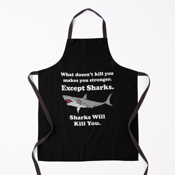Item preview, Funny Shark Joke What Doesn’t Kill You Makes You Stronger Except Sharks Humor designed and sold by Ekonolotie.