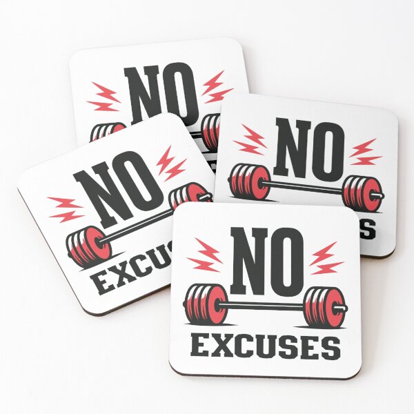Item preview, No Excuses Gym Motivation Typography Fitness Design designed and sold by StickerHavenn.