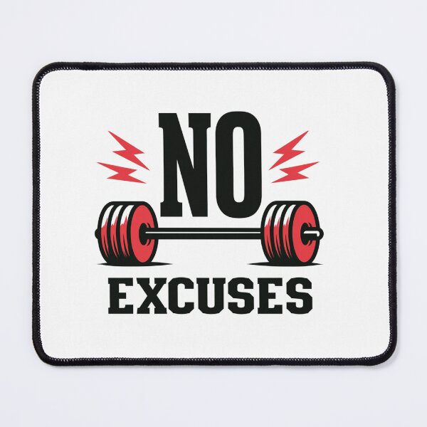 Item preview, No Excuses Gym Motivation Typography Fitness Design designed and sold by StickerHavenn.