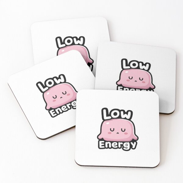 Item preview, Low Energy Cute Pink Blob Mood Cartoon Design designed and sold by StickerHavenn.