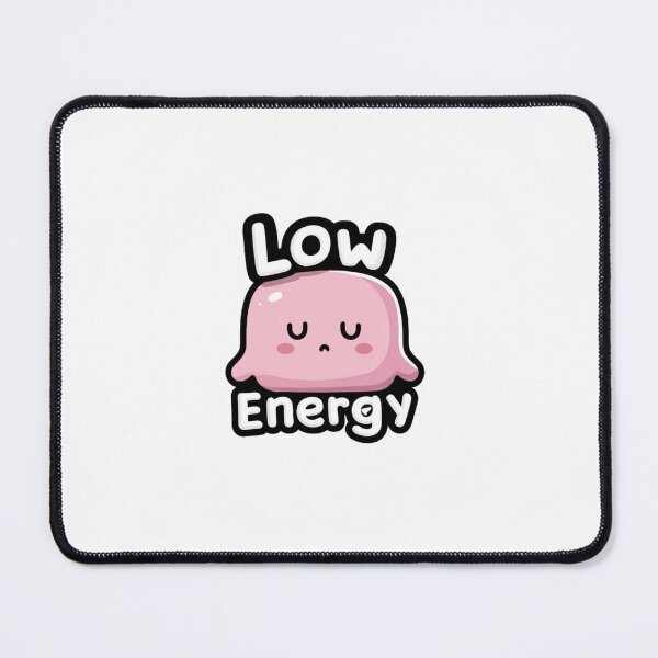 Item preview, Low Energy Cute Pink Blob Mood Cartoon Design designed and sold by StickerHavenn.