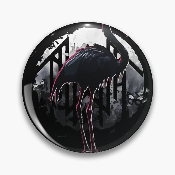 Item preview, Black Flamingo Full Moon Rune Alphabet Artwork designed and sold by qubikzindez.