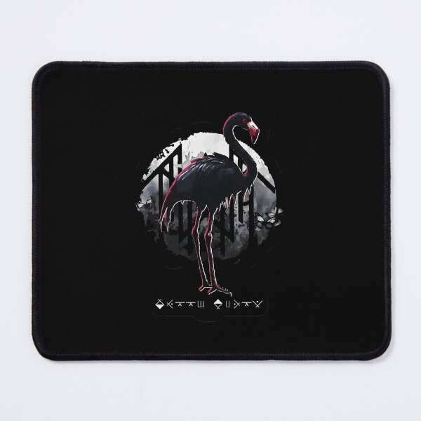 Item preview, Black Flamingo Full Moon Rune Alphabet Artwork designed and sold by qubikzindez.