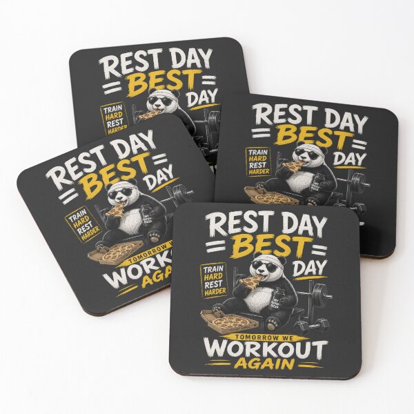 Item preview, Rest Day Best Day Panda Gym Cheat Meal Workout Design designed and sold by Drip5.