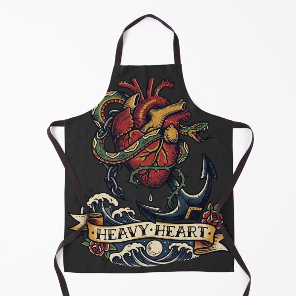 Item preview, Heavy Heart Anchor Snake Tattoo Flash Melancholy Breakup Vintage Tee designed and sold by afarkar.
