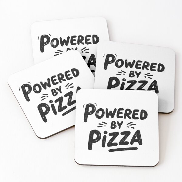 Item preview, Powered by Pizza Funny Food Lover Quote Design designed and sold by StickerHavenn.