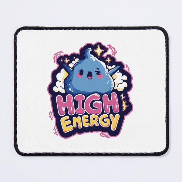 Item preview, High Energy Cute Blue Monster Cartoon Design designed and sold by StickerHavenn.