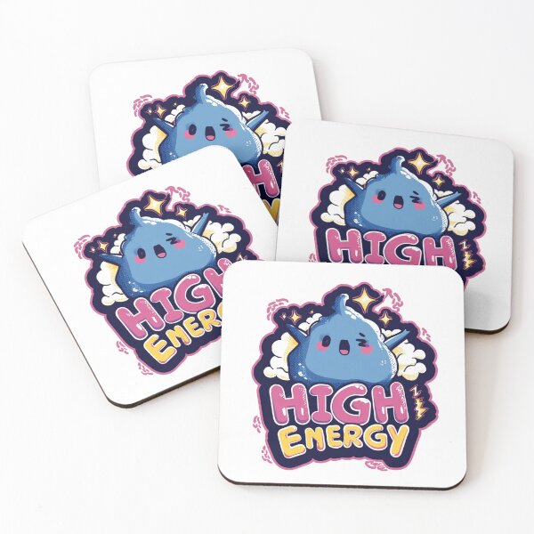 Item preview, High Energy Cute Blue Monster Cartoon Design designed and sold by StickerHavenn.