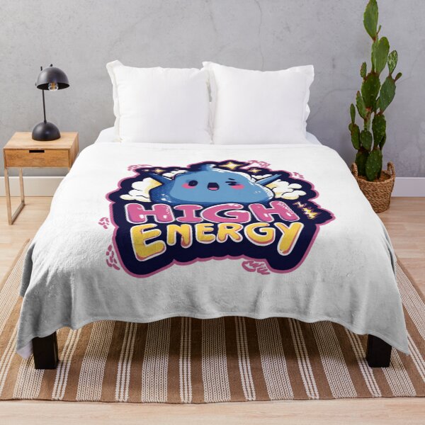 Item preview, High Energy Cute Blue Monster Cartoon Design designed and sold by StickerHavenn.