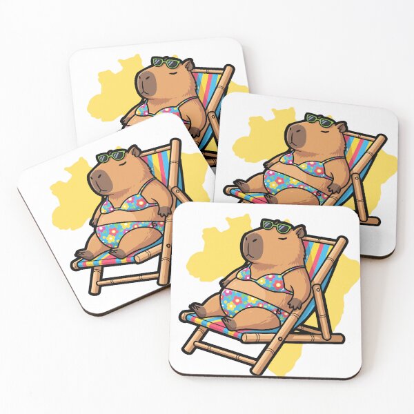 Item preview, Chill Capybara Bikini Brazil Summer Vacation Beach Graphic designed and sold by Rhodes Shop.
