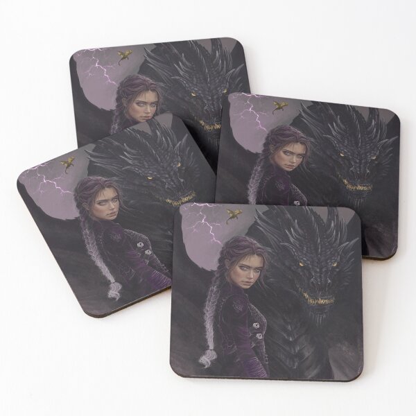 Item preview, Fourth wing - Violet Sorengail with two Dragons - Illustration Fan Art designed and sold by RoniArtbg.