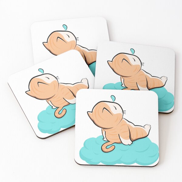 Item preview, Dreamy Orange Cat on Cloud – Cute Kawaii Kitty Illustration designed and sold by arivirus.