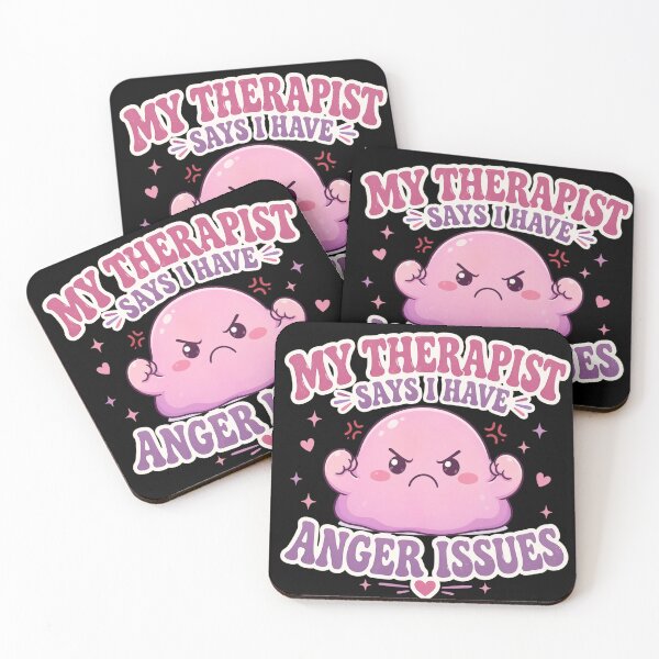 Item preview, Funny Anger Issues Quote Cute Emotional Character Design designed and sold by StickerHavenn.