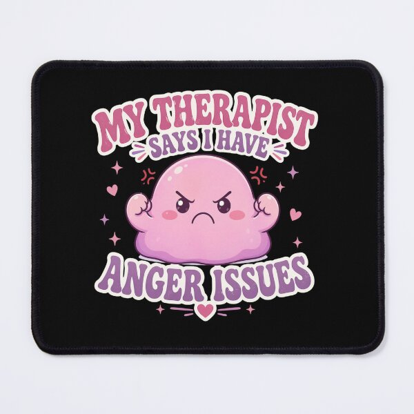 Item preview, Funny Anger Issues Quote Cute Emotional Character Design designed and sold by StickerHavenn.