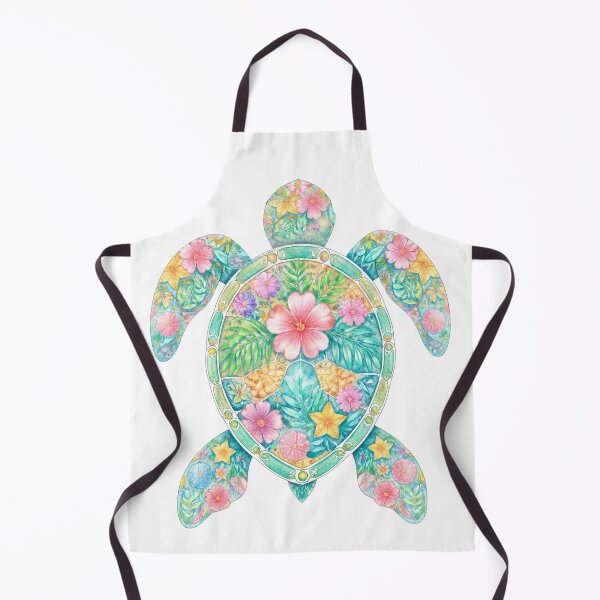 Item preview, Watercolor Floral Sea Turtle Tropical Mandala Graphic designed and sold by InfiniteOrbit.