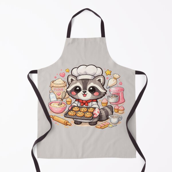Item preview, Cute Raccoon Baker – Kawaii Cookie Chef Illustration designed and sold by blankTeeShirt.