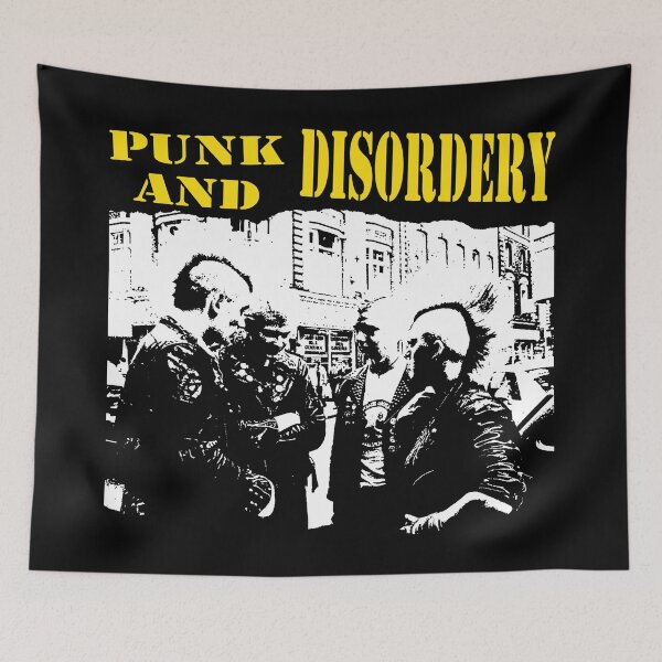 Item preview, White Silhouette Yellow Typography Punk designed and sold by billiasbros.