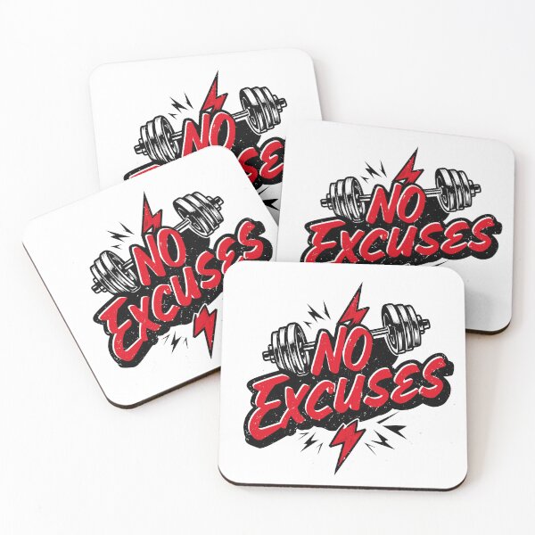 Item preview, No Excuses Gym Motivation Typography Fitness Design designed and sold by StickerHavenn.