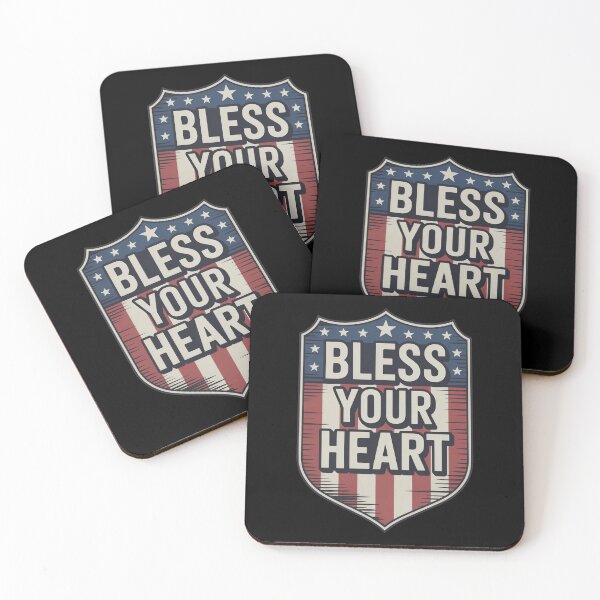 Item preview, Bless Your Heart Patriot Shield designed and sold by OldGloryForge.