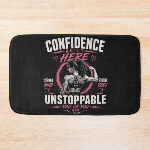 Item preview, Confidence Built Here Women Gym Motivation Fitness Design designed and sold by Drip5.