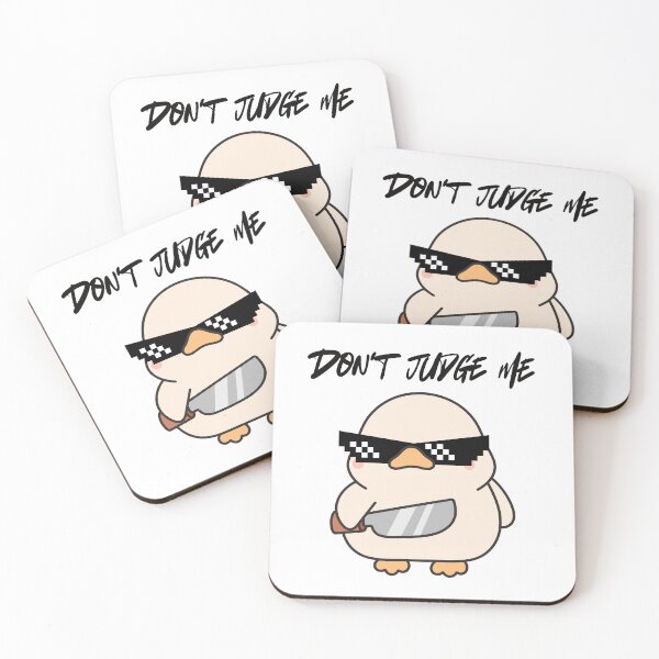 Item preview, Cool Duck with Sunglasses - Don't Judge Me Funny Quote designed and sold by mysakura.