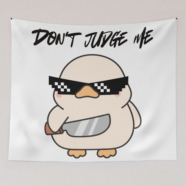 Item preview, Cool Duck with Sunglasses - Don't Judge Me Funny Quote designed and sold by mysakura.