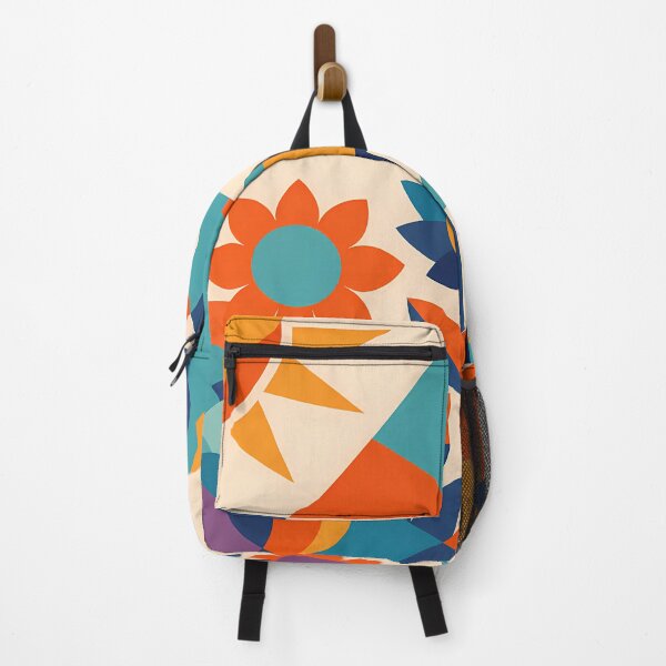 Item preview, Geometric Flower Garden with Sun and Moon designed and sold by InkSmithery.