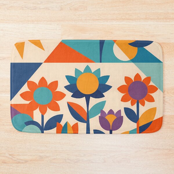 Item preview, Geometric Flower Garden with Sun and Moon designed and sold by InkSmithery.