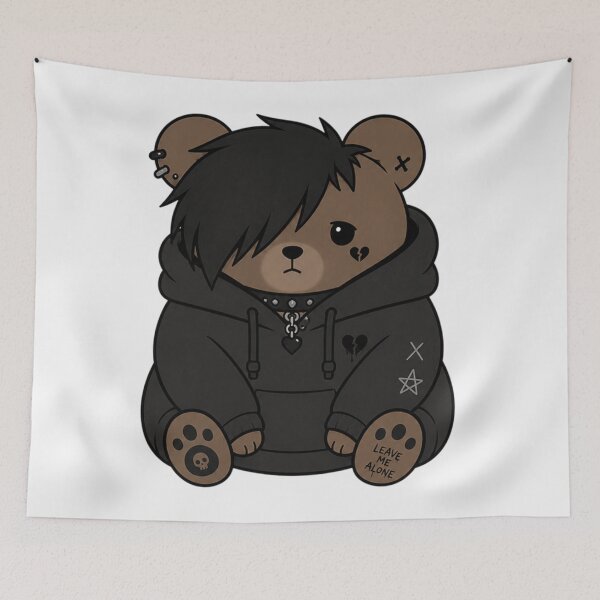 Item preview, Emo Bear In Hoodie  designed and sold by Planetporridge.