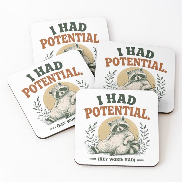 Item preview, Lazy Raccoon with Potential Humor designed and sold by HaGuu.