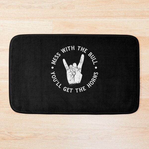 Item preview, Mess With The Bull You’ll Get The Horns Funny Rock Hand Humor designed and sold by Ekonolotie.