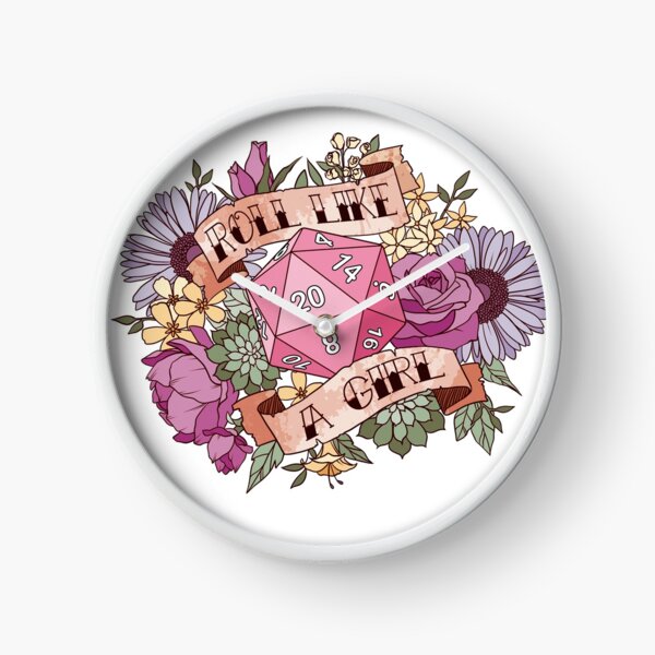 Roll Like a Girl Clock