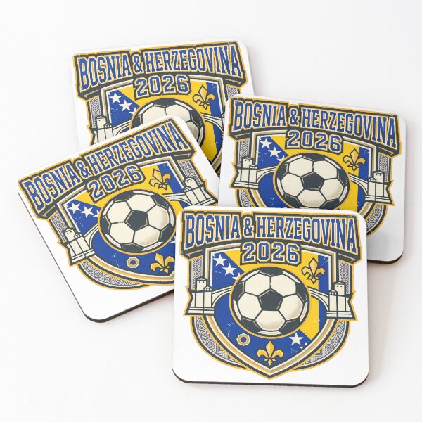 Item preview, Bosnia and Herzegovina 2026 Retro Football Fan Crest designed and sold by Saq2000.