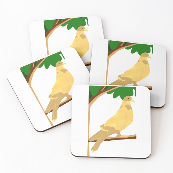 Item preview, Golden Pigeon Bird on Tree Branch designed and sold by MigWhimsy.