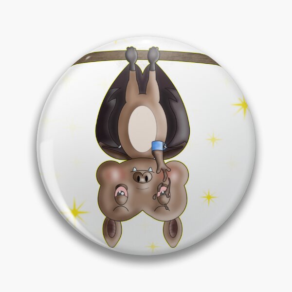 Item preview, Funny Tired Kawaii Bat Spilling Coffee designed and sold by BalRaju-Doodles.