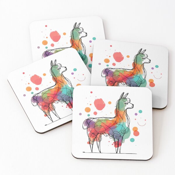 Item preview, Artistic Colorful Llama Painting designed and sold by Fabrikola.
