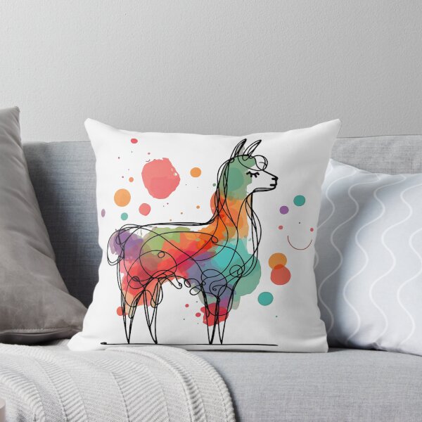 Item preview, Artistic Colorful Llama Painting designed and sold by Fabrikola.