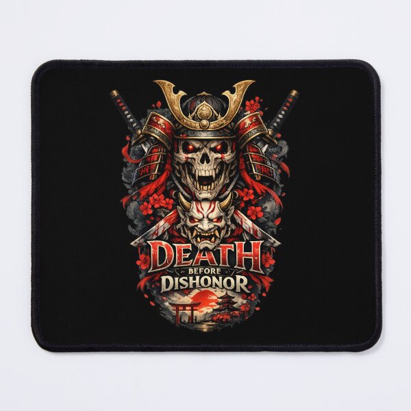 Item preview, Samurai Skull Warrior | Death Before Dishonor Japanese Premium Dark Art designed and sold by zenithviv.
