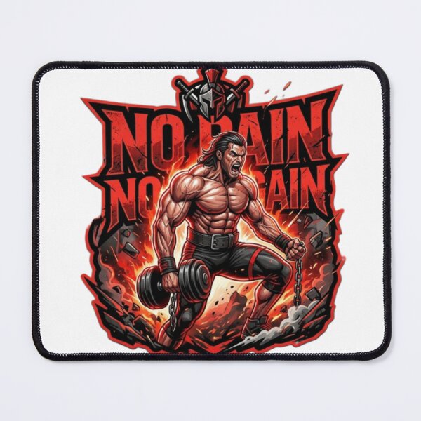 Item preview, No Pain No Gain – Hardcore Gym Warrior Sticker designed and sold by AdityaShop18.