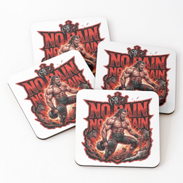 Item preview, No Pain No Gain – Hardcore Gym Warrior Sticker designed and sold by AdityaShop18.